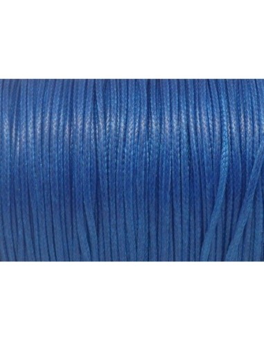 5m Cordon polyester enduit 1,5mm souple imitation cuir bleu brillant