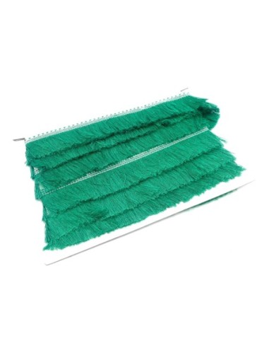 50cm de galon frange pour customisation ou réalisation de pompon de couleur vert impérial en polyester et coton