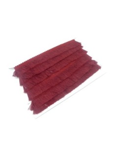 50cm de galon frange pour customisation ou réalisation de pompon de couleur bordeaux lie de vin marsala  en polyester et coton