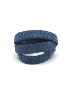1m Lanière 10mm en jeans coton tissé, bleu jeans foncé Tendance denin