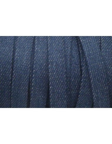 1m Lanière 10mm en jeans coton tissé, bleu jeans foncé Tendance denin