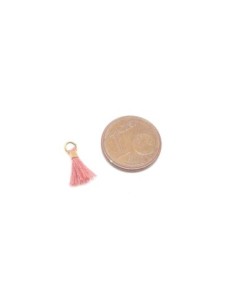 mini pompons terracota rosé et métal doré 2