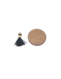 mini pompons noir et métal doré 2