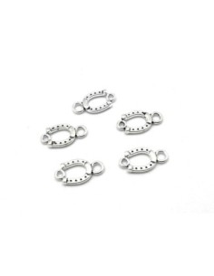 Petits connecteurs perle intercalaire fer à cheval 18,4mm en métal argenté 2