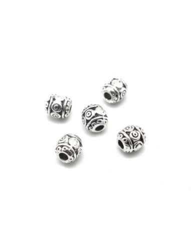 perle olive argenté style ethnique