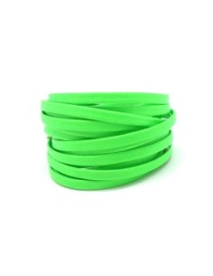 Lanière simili cuir 4mm de couleur vert fluo