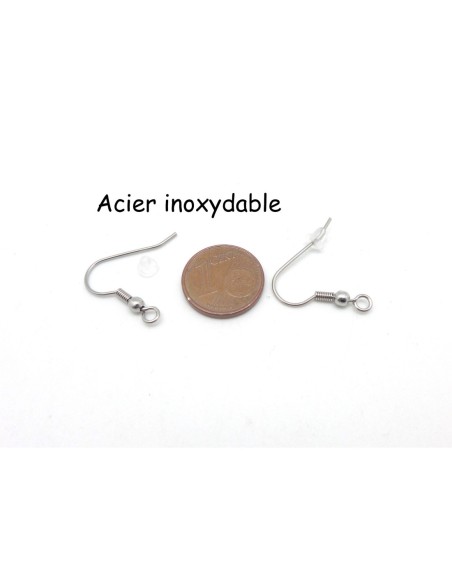 Support BO en acier inoxydable argenté - 5 paires hameçons Support BO en acier inoxydable argenté - 5 paires hameçons