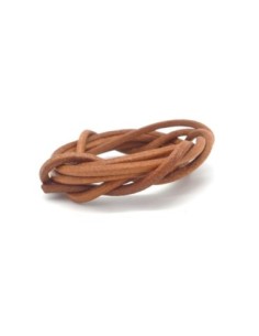 Cordon cuir 3mm de couleur marron naturel