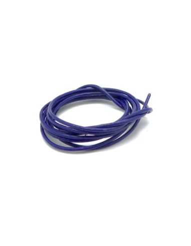 Cordon cuir 1,5mm de couleur bleu indigo violet