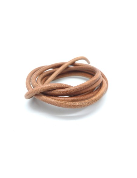 Cordon cuir marron pour création DIY