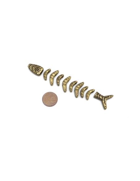 Perle métal pour création poisson porte clé