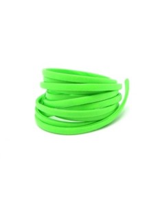 Lanière simili cuir 4mm rose légèrement arrondi