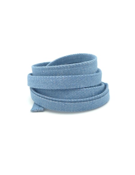 Lanière 10mm en jeans uni bleu clair tendance denin