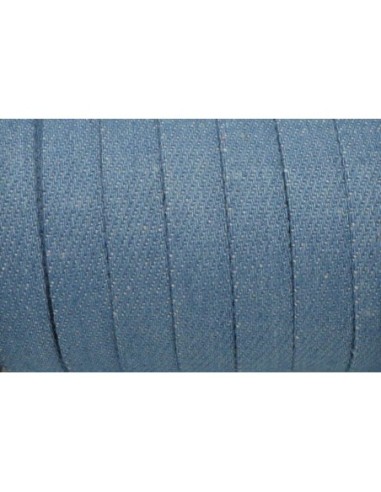 Lanière 10mm en jeans uni bleu clair tendance denin