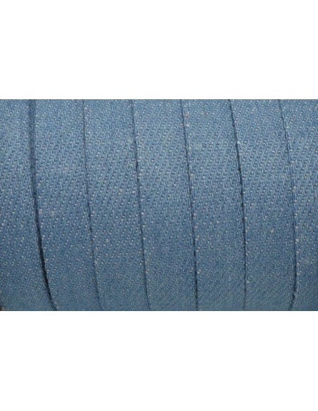 Lanière 10mm en jeans uni bleu clair tendance denin