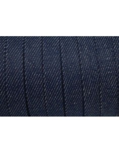 Lanière 10mm en jeans brut foncé uni coton tissé 2