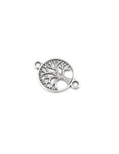 arbre de vie connecteur en métal argenté 28mm x 20mm
