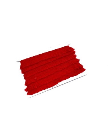 galon frange de couleur rouge en polyester et coton