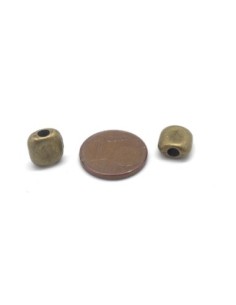 Perles en métal de couleur bronze rectangle arrondi 8,5mm x 8,2mm 2