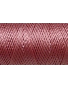 5m de fil, cordon nylon vieux rose brillant 0,8mm