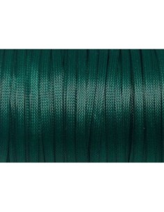 lacet plat en coton ciré vert bouteille brillant