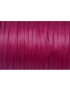 lacet plat en coton ciré rose fuchsia à papa brillant