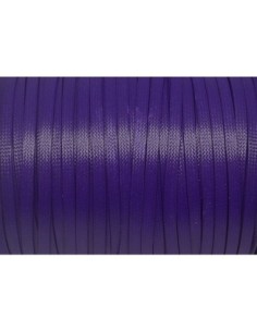 lacet plat en coton ciré violet brillant