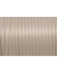 lacet plat en coton beige ivoire brillant