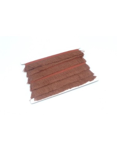 galon frange de couleur marron feuille morte rosé en polyester et coton
