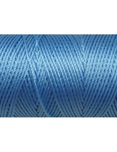 5m fil nylon bleu ciel brillant 0,8mm