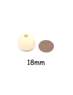 perles en bois ronde 18mm de couleur bois naturel sable 2