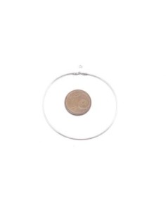 Supports boucles d'oreilles créoles en métal argenté 45mm 2