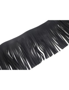 Galon frange noir en simili cuir pas cher