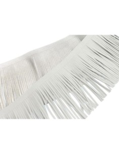 galon frange gris argenté effet métallisé en simili cuir pour customisation