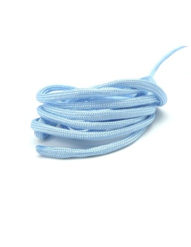 paracorde bleu ciel cordon nylon tressé 4,5mm x 2mm - 7 fils - corde nylon gainé