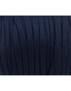 paracorde bleu marine cordon nylon tressé 4,5mm x 2mm - 7 fils - corde nylon gainé 2