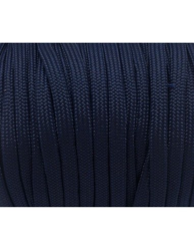 paracorde bleu marine cordon nylon tressé 4,5mm x 2mm - 7 fils - corde nylon gainé