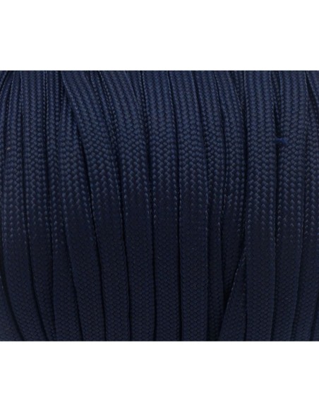paracorde bleu marine cordon nylon tressé 4,5mm x 2mm - 7 fils - corde nylon gainé