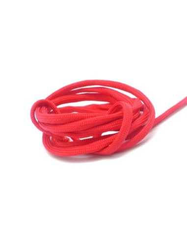 2m paracorde rouge grenadine cordon nylon tressé 4,5mm x 2mm - 7 fils - corde nylon gainé