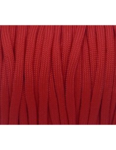 2m paracorde rouge grenadine cordon nylon tressé 4,5mm x 2mm - 7 fils - corde nylon gainé 2
