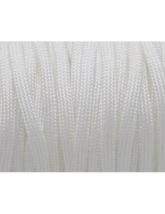 Paracorde blanche cordon nylon tressé 4,5mm x 2mm  2