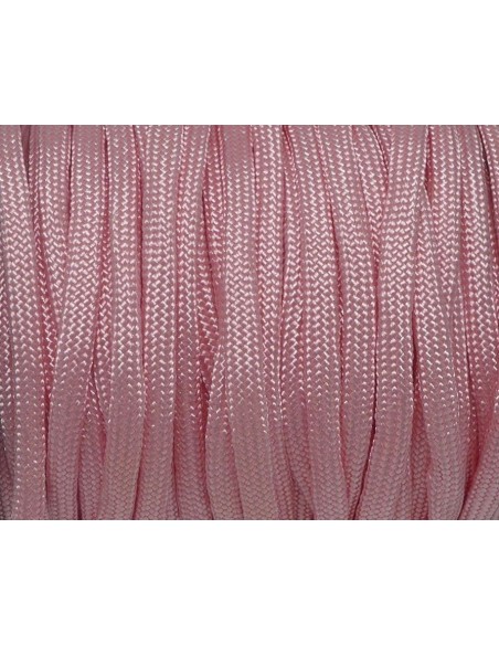 2m paracorde rose cordon nylon tressé 4,5mm x 2mm - 7 fils - corde nylon gainé