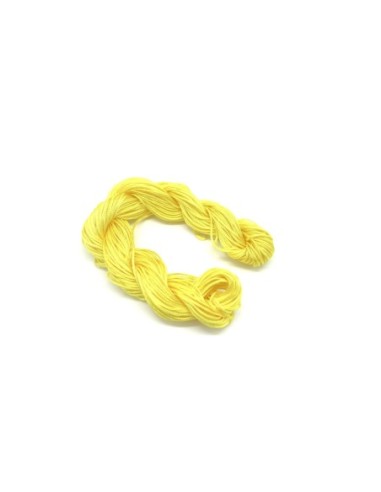 Echeveau de 29m de fil nylon orange fluo 0,8mm pour tressage bracelet