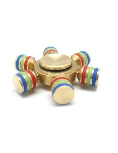 Fidget spinner Hand spinner  6 hélices métal doré