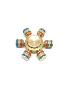 Fidget spinner Hand spinner  6 hélices métal doré 2