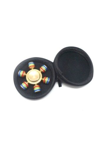 Fidget spinner Hand spinner  6 hélices métal doré