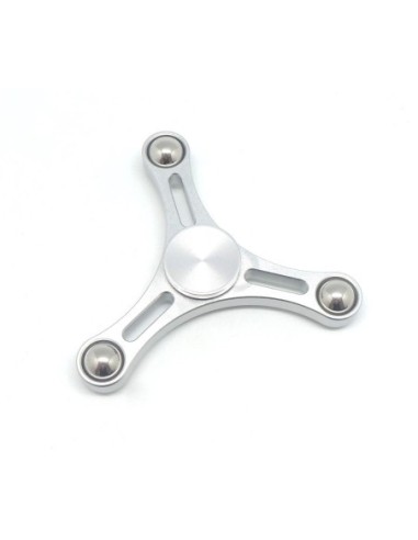 Fidget spinner Hand spinner  TOY Hélice en aluminium de couleur argenté