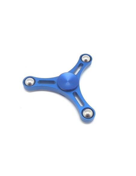 Fidget spinner Hand spinner  TOY Hélice en aluminium de couleur bleu métallisé