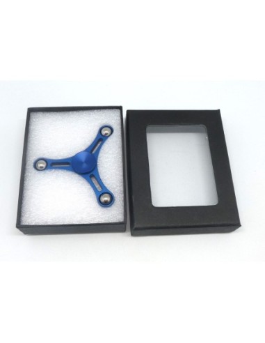 Fidget spinner Hand spinner  TOY Hélice en aluminium de couleur bleu métallisé