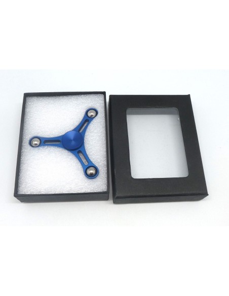 Fidget spinner Hand spinner  TOY Hélice en aluminium de couleur bleu métallisé